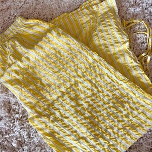 Aerie Yellow and White Striped pants